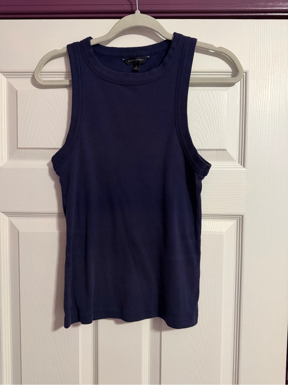 Banana Republic Navy Ribbed Sleeveless Tank
